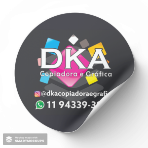 Adesivo Personalizado - 50x50mm em Vinil Adesivo Branco Brilho 120g - 4x0 - Sem Enobrecimento - Cartela Meio-Corte Circular Vinil Adesivo Branco Brilho 120g 50x50mm 4x0 Sem Enobrecimento Cartela Meio-Corte Circular 