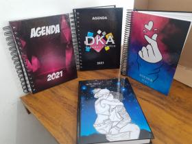 Agenda, Capa dura, Acabamento Blocada, tamanho 21x14 Capa Dura 21x14  Blocada  