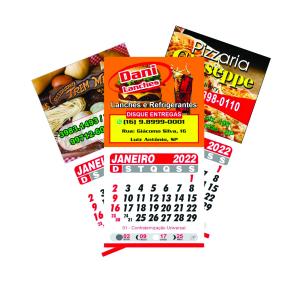 IMÃ COM CALENDÁRIO Manta Magnética 3mm 4X5 4x0 Verniz Total Frente Corte Reto 