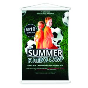 LONA FRONT BANNER 280G LAMINADA Lona Brilho 280g  4x0 Colorido Frente  Sem Acabamento 